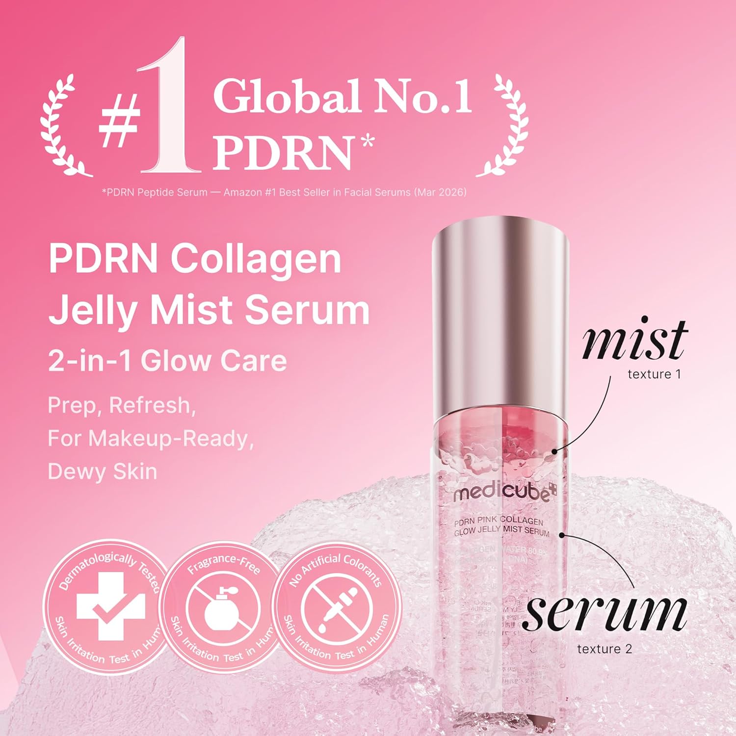 A Photo Of Medicube PDRN Pink Collagen Glow Jelly Mist Serum