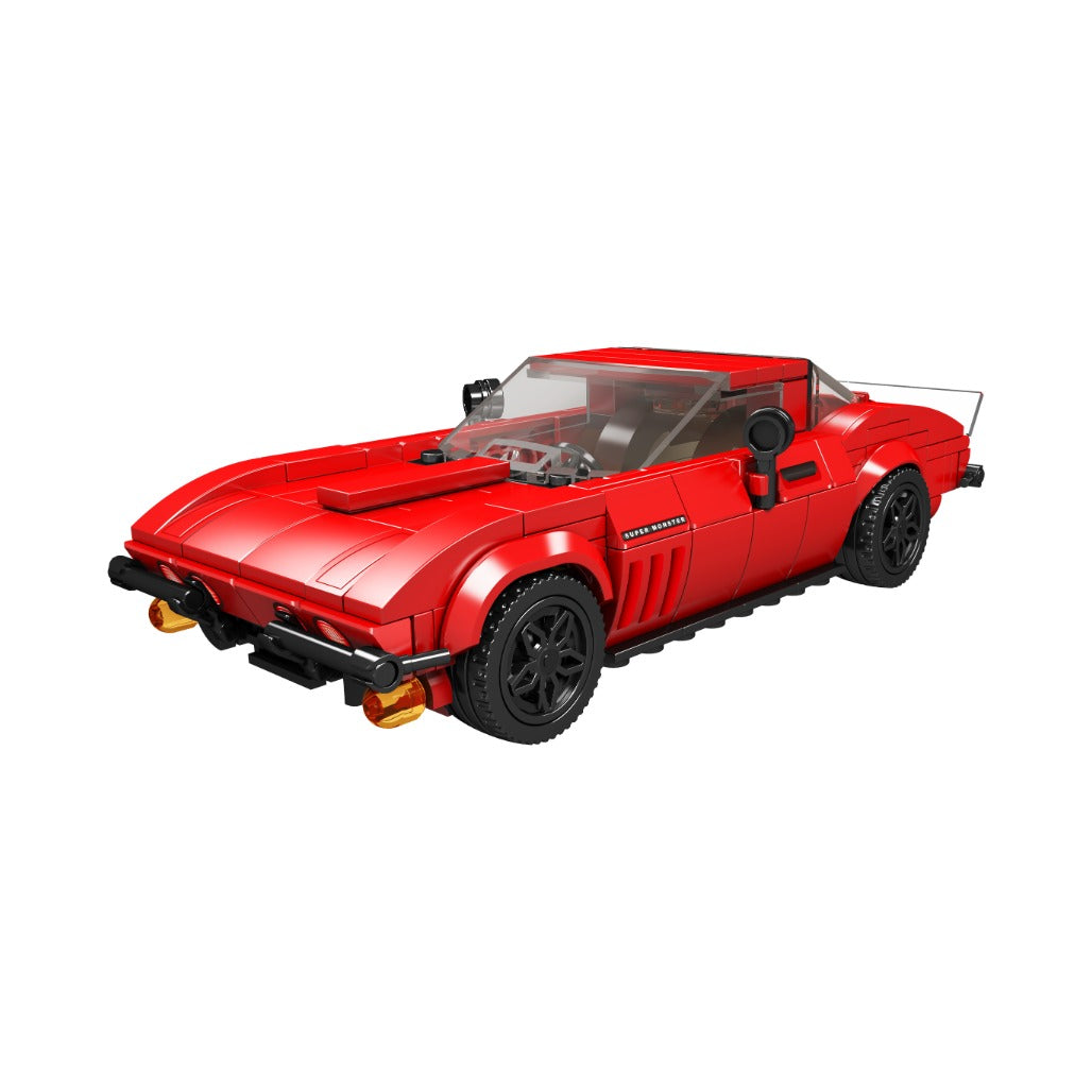 A Photo Of Mould King 27034S Corvette Sports Car Model Building Toy Set - 371 Pieces - 27034