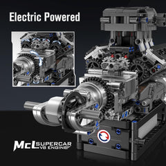 A Photo Of Mould King Motorized Turbocharged V8 Engine Building Toy Set - 737 Pieces - 10206