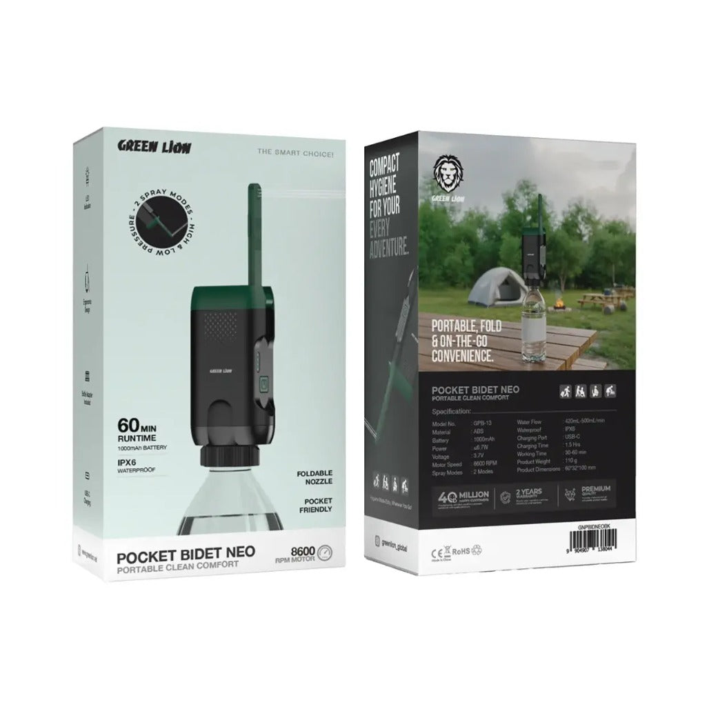 A Photo Of Green Lion Pocket Bidet Neo Portable Clean Comfort - Green