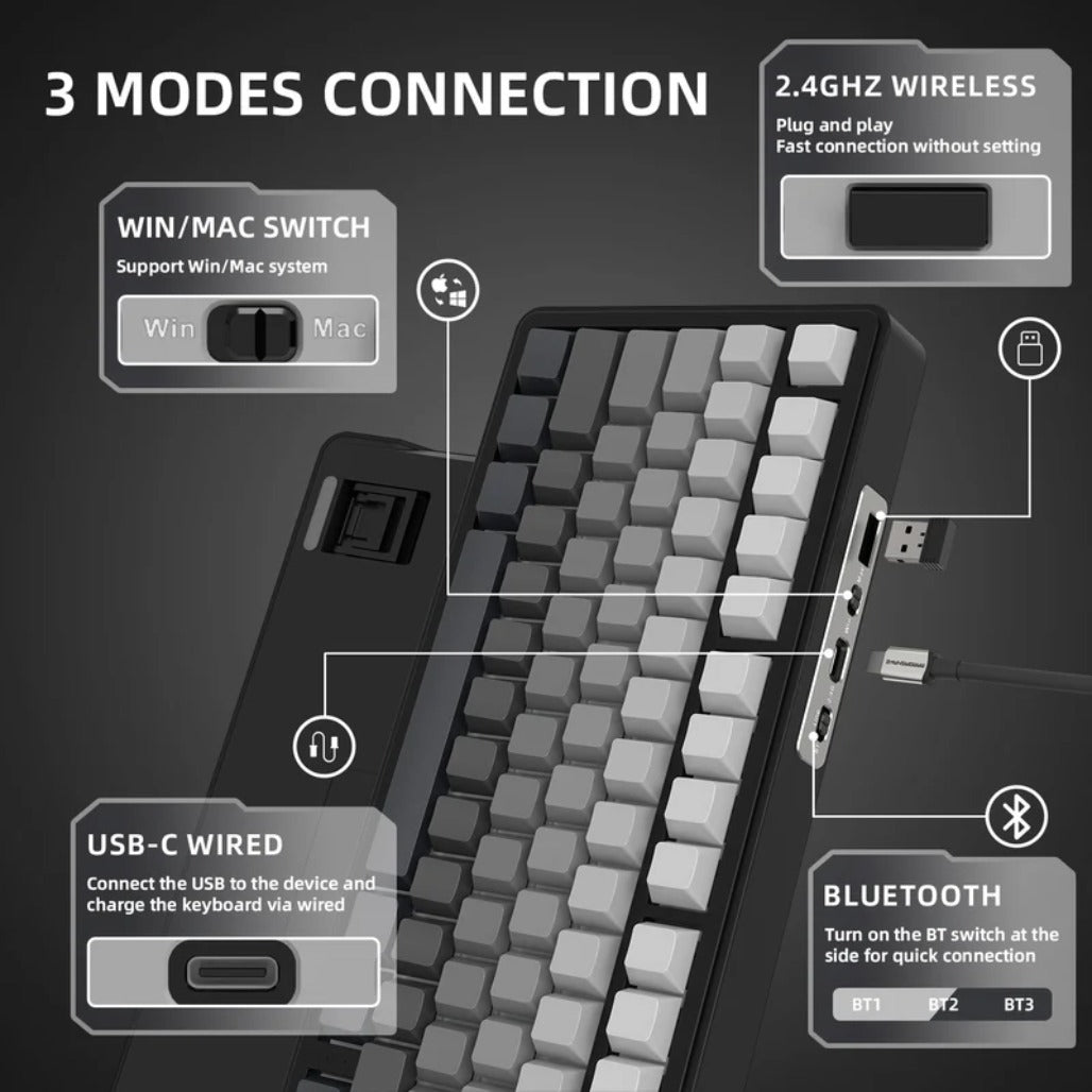 A Photo Of Attack Shark X85 - Wireless Mechanical Gaming Keyboard
