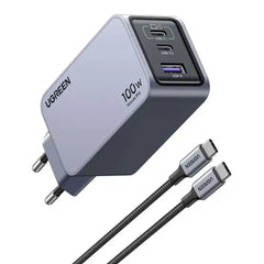 A Photo Of Ugreen Nexode Pro 100W GaN Charger - 3-Port USB-C PD Fast Charger