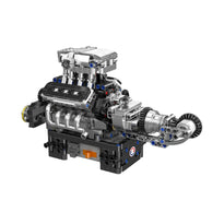 Mould King Motorized Turbocharged V8 Engine Building Toy Set - 737 Pieces - 10206