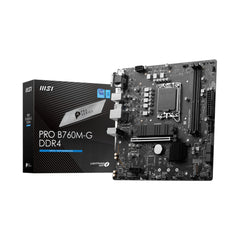 A Photo Of MSI PRO B760M-G DDR4 Motherboard - Optimized for 12th/13th/14th Gen Intel® CPUs with PCIe 4.0 and 2.5G LAN