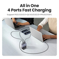 A Photo Of Ugreen Nexode Pro 160W GaN Mini Fast Charger - 4-Port USB-C & USB-A Power Adapter