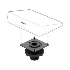 A Photo Of Logitech Tap Table Mount – Swiveling Mount with Cable Management for Conference Rooms