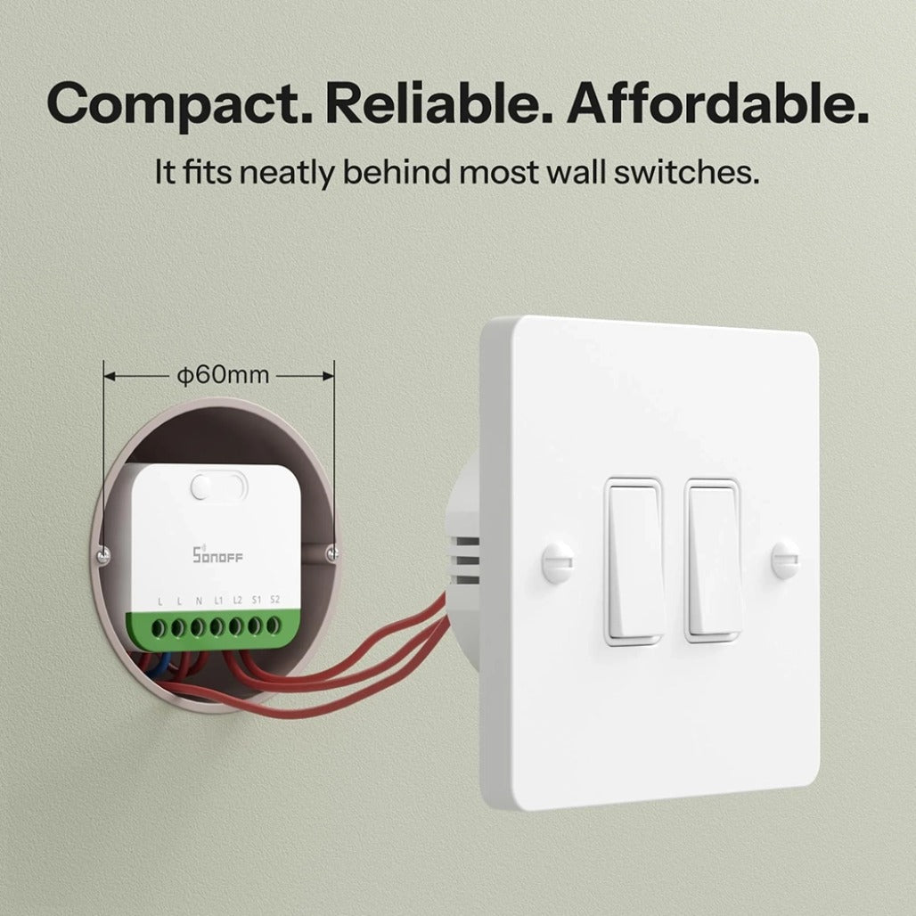 A Photo Of Sonoff Mini Duo 2 Gang Smart Switch - MINI 2GS