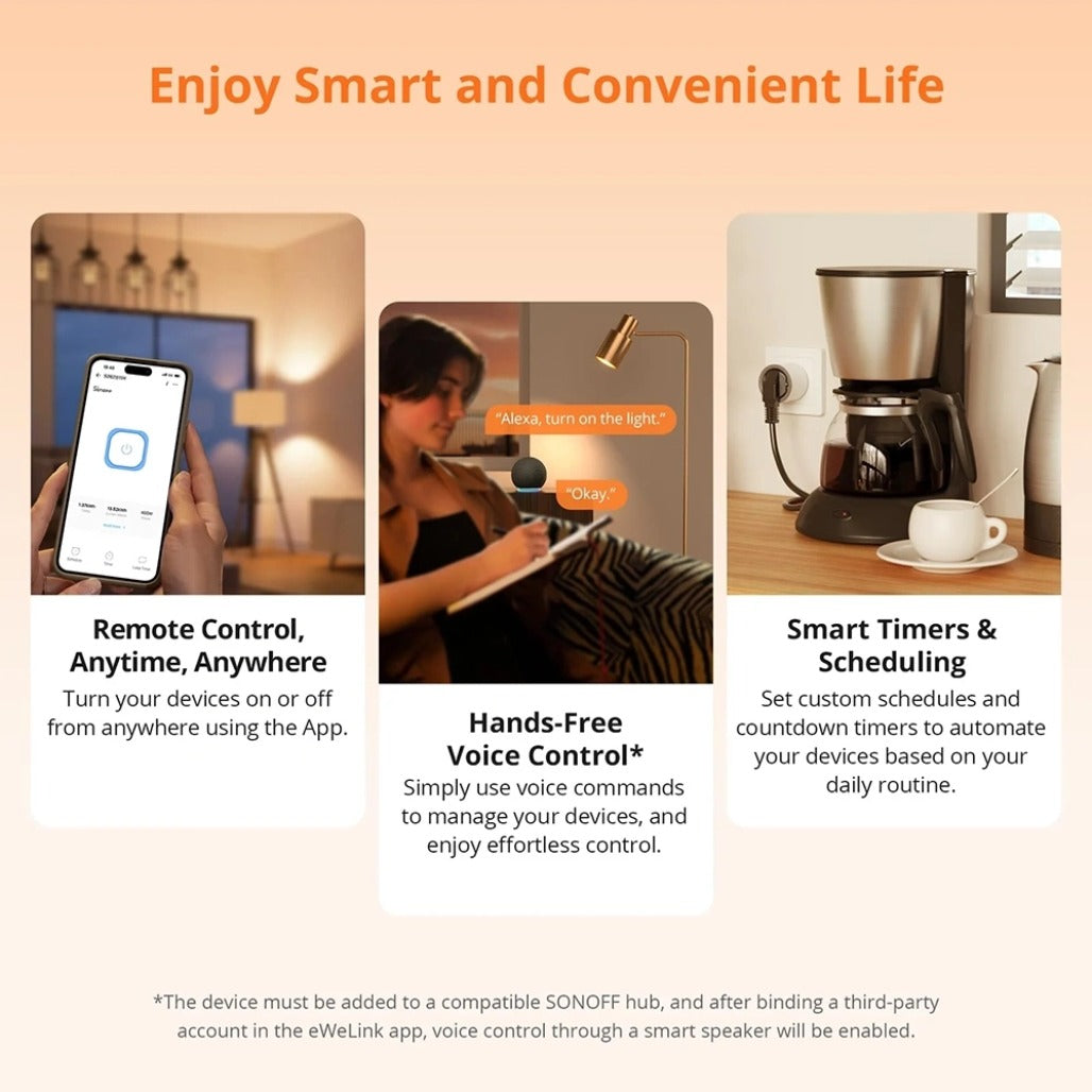 A Photo Of Sonoff Zigbee Smart Plug with Energy Monitoring - S60ZB