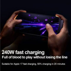 A Photo Of Blupebble POWERFLOW PD 240W USB-C to USB-C Flat Braided Cable