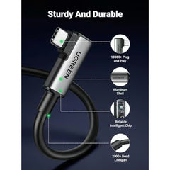 A Photo Of Ugreen 90629 Right Angle USB-C to USB-C Link Cable 5m 5GBPS