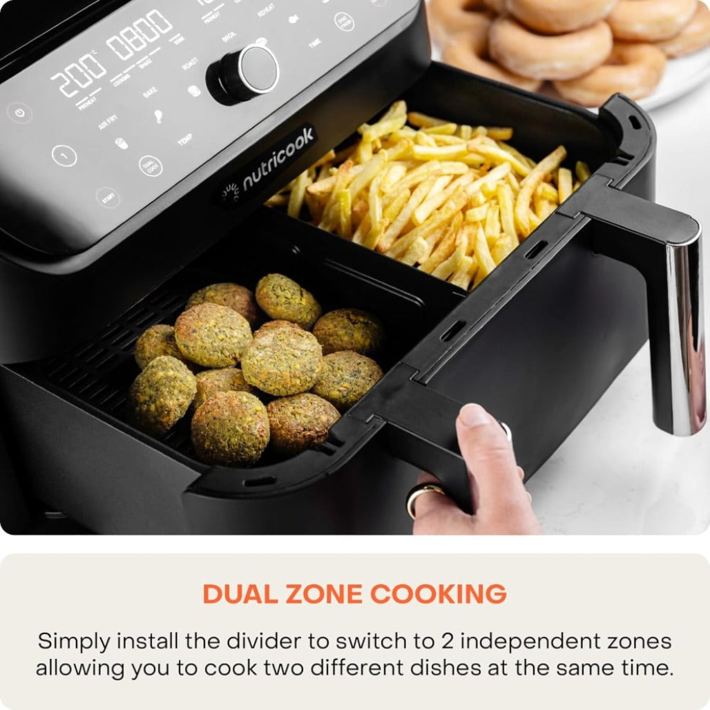 A Photo Of Nutricook Air Fryer Duo 2 Flexzone 8.5L - NC-AFD285