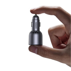 A Photo Of Ugreen 75W Dual Type-C 1x USB Ports Metal Car Charger - 35024