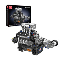 Mould King Motorized Turbocharged V8 Engine Building Toy Set - 737 Pieces - 10206