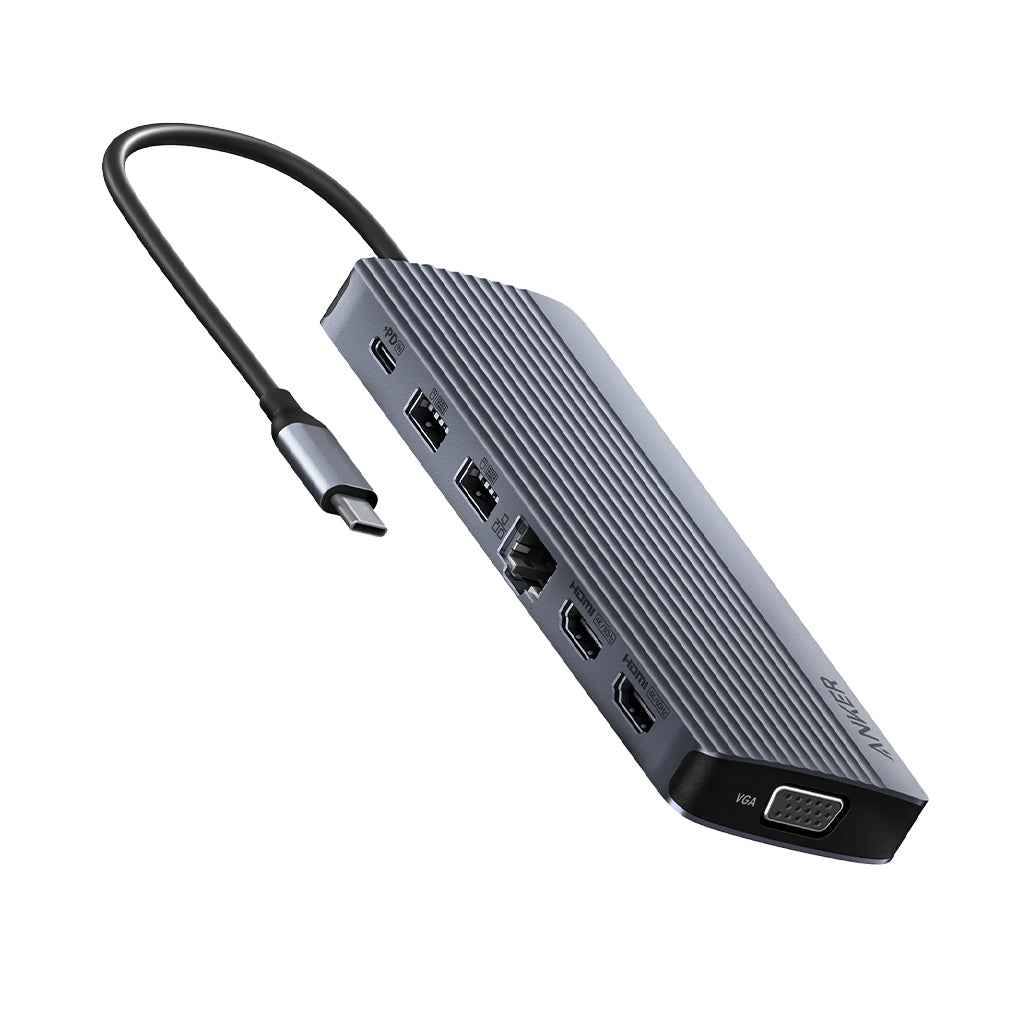 A Photo Of Anker USB-C Hub 14-in-1 Triple Display Docking Station