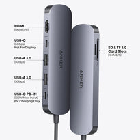 Anker 7-in-1 Anker Nano USB-C Hub Multi-Port Adapter - A83D2HA1