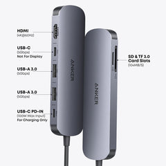 A Photo Of Anker 7-in-1 Anker Nano USB-C Hub Multi-Port Adapter - A83D2HA1