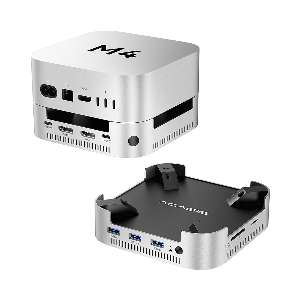 A Photo Of ACASIS 40Gbps Mac Mini M4 Dock & Stand with Dual NVMe SSD Enclosure