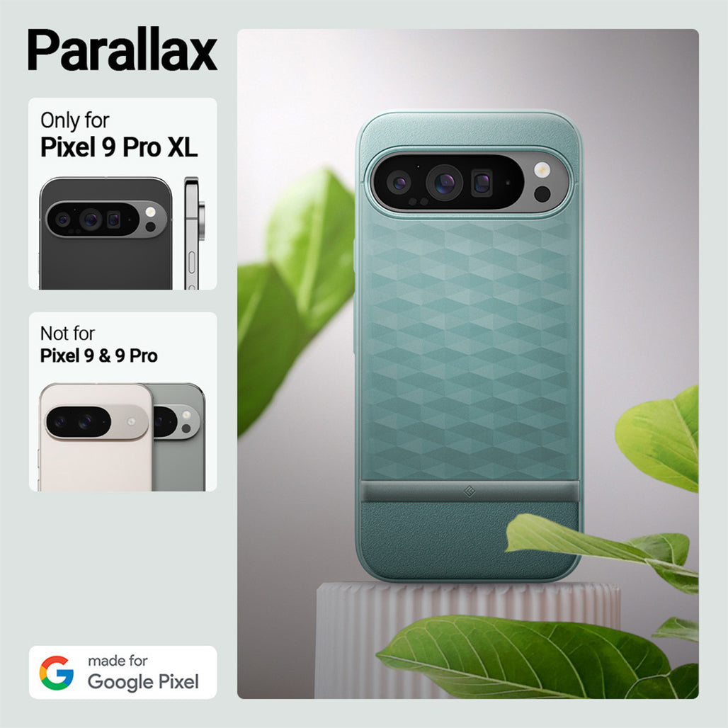 A Photo Of Caseology Parallax Case for Google Pixel 9 Pro XL - Military Grade Protection with 3D Hexa Cube Design