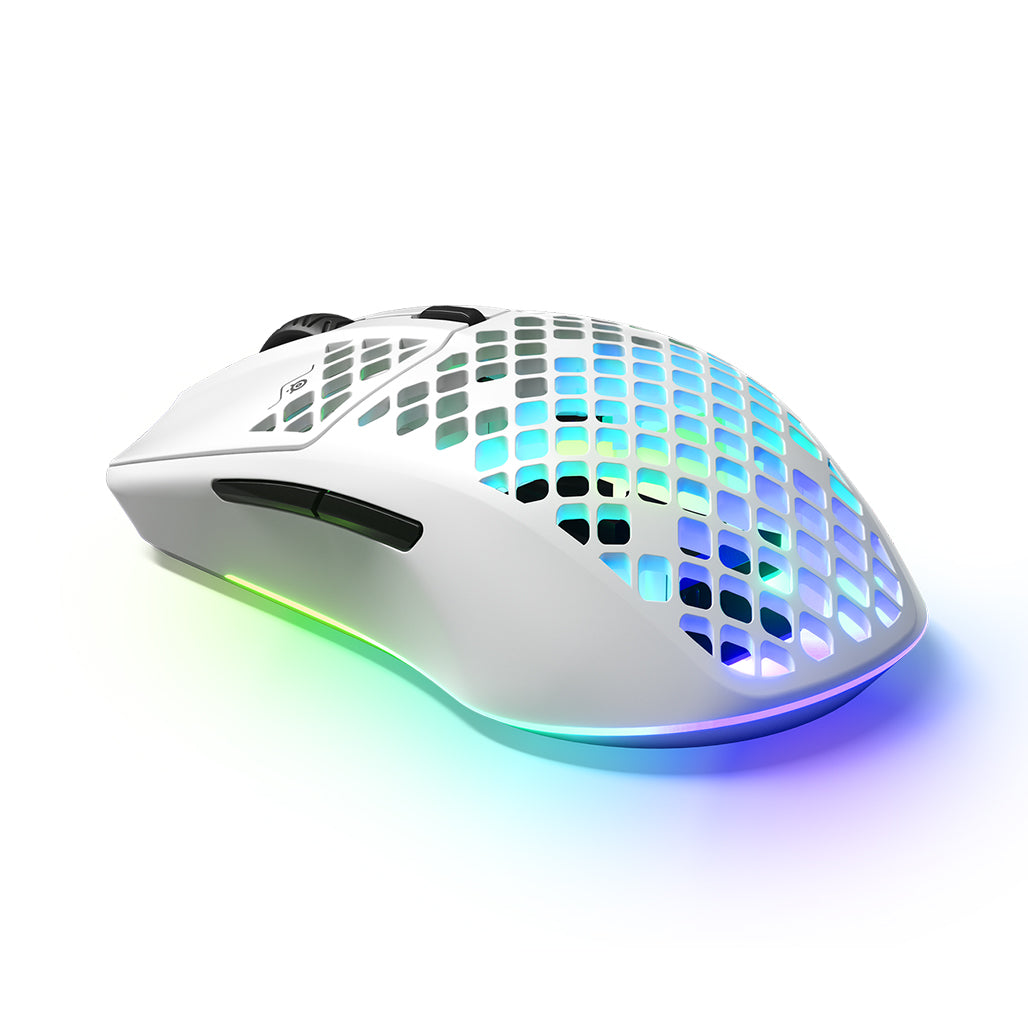 A Photo Of SteelSeries Aerox 3 Snow - Wireless Ultra-Lightweight Gaming Mouse