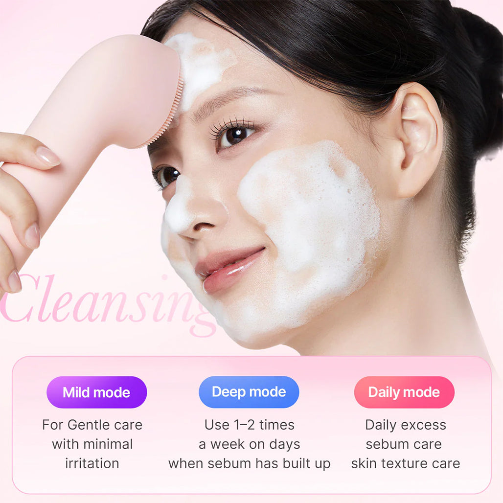 A Photo Of Medicube AGE-R Booster Facial Cleansing Device Mini Plus with Cleansing Head