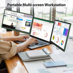 A Photo Of Apildella 14’’ Triple Laptop Screen Extender – 1080P FHD Portable Dual Monitor for Laptop