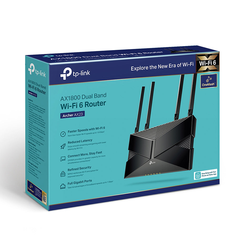 A Photo Of TP-Link Archer AX23 AX1800 Dual-Band Wi-Fi 6 Router – High-Speed Internet, Broad Coverage, EasyMesh Compatibility