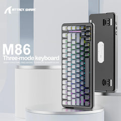 A Photo Of Attack Shark M86 - Tri-Mode Wireless Mechanical Keyboard