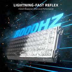 A Photo Of ATTACK SHARK R68 HE Carbon Fiber Rapid Trigger Keyboard – 60% Wired 8KHz Magnetic Gaming Keyboard