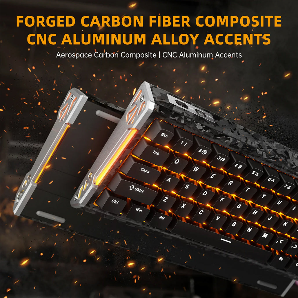 A Photo Of ATTACK SHARK R68 HE Carbon Fiber Rapid Trigger Keyboard – 60% Wired 8KHz Magnetic Gaming Keyboard