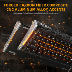 A Photo Of ATTACK SHARK R68 HE Carbon Fiber Rapid Trigger Keyboard – 60% Wired 8KHz Magnetic Gaming Keyboard