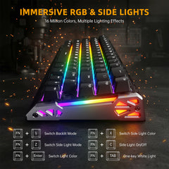 A Photo Of ATTACK SHARK R68 HE Carbon Fiber Rapid Trigger Keyboard – 60% Wired 8KHz Magnetic Gaming Keyboard
