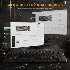 A Photo Of ATTACK SHARK R68 HE Carbon Fiber Rapid Trigger Keyboard – 60% Wired 8KHz Magnetic Gaming Keyboard
