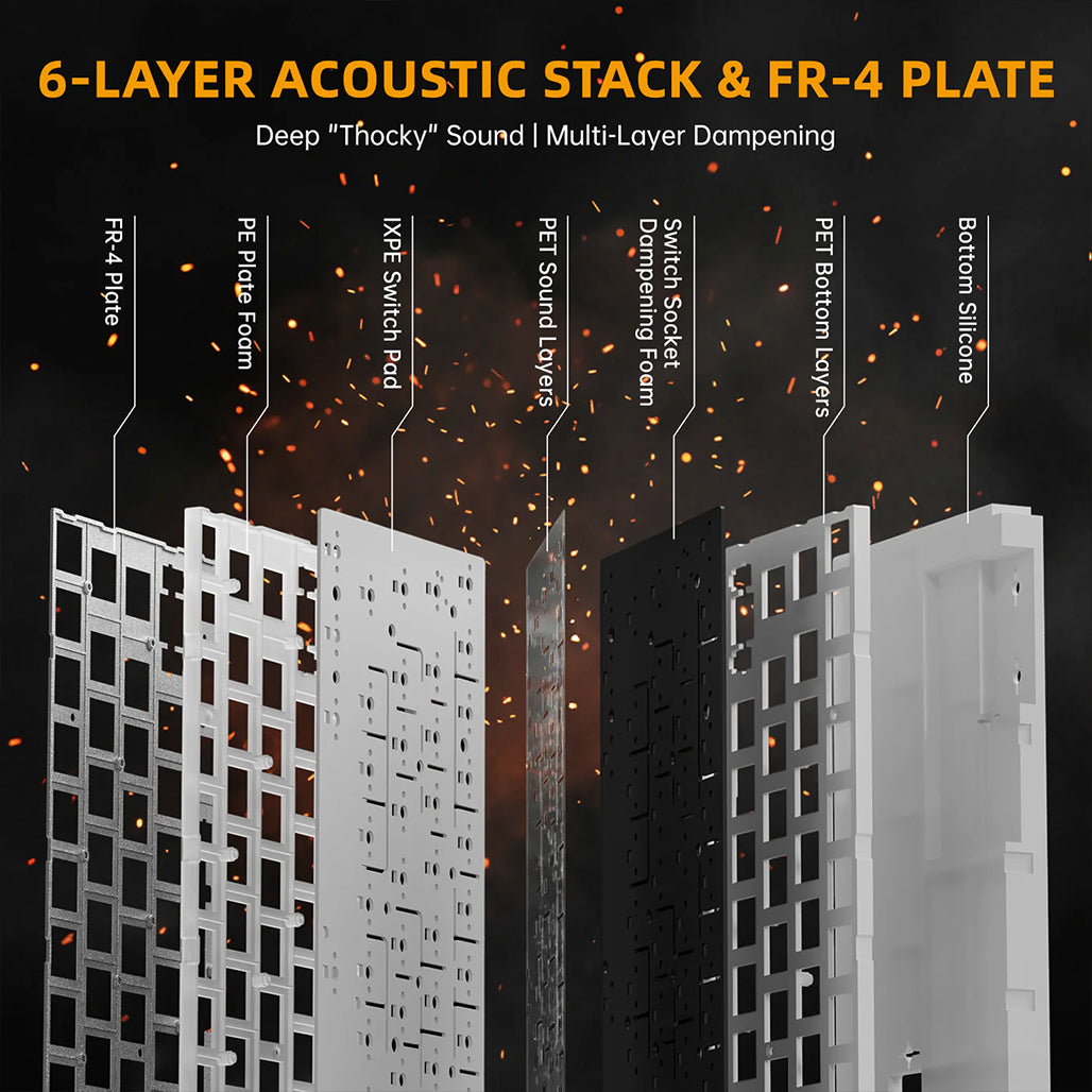 A Photo Of ATTACK SHARK R68 HE Carbon Fiber Rapid Trigger Keyboard – 60% Wired 8KHz Magnetic Gaming Keyboard