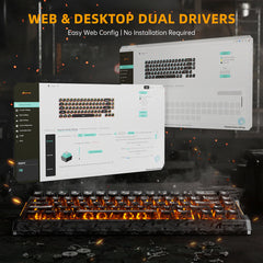 A Photo Of ATTACK SHARK R68 HE Carbon Fiber Rapid Trigger Keyboard – 60% Wired 8KHz Magnetic Gaming Keyboard