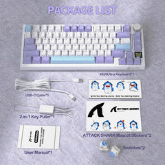 A Photo Of Attack Shark X820 Ultra - 75% Tri-Mode Gasket Wireless Mechanical Gaming Keyboard