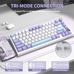 A Photo Of Attack Shark X820 Ultra - 75% Tri-Mode Gasket Wireless Mechanical Gaming Keyboard