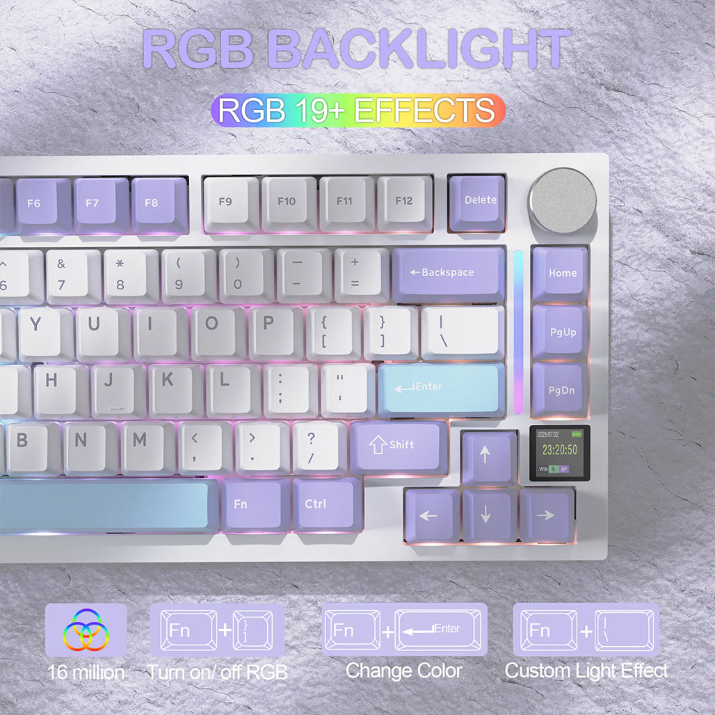 A Photo Of Attack Shark X820 Ultra - 75% Tri-Mode Gasket Wireless Mechanical Gaming Keyboard