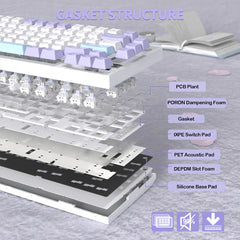 A Photo Of Attack Shark X820 Ultra - 75% Tri-Mode Gasket Wireless Mechanical Gaming Keyboard