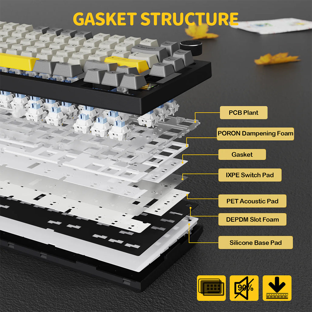 A Photo Of Attack Shark X820 Ultra - 75% Tri-Mode Gasket Wireless Mechanical Gaming Keyboard