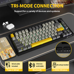 A Photo Of Attack Shark X820 Ultra - 75% Tri-Mode Gasket Wireless Mechanical Gaming Keyboard