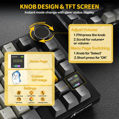 A Photo Of Attack Shark X820 Ultra - 75% Tri-Mode Gasket Wireless Mechanical Gaming Keyboard
