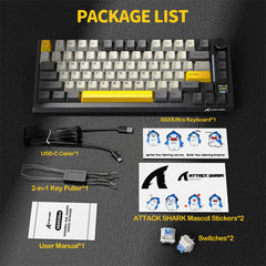 A Photo Of Attack Shark X820 Ultra - 75% Tri-Mode Gasket Wireless Mechanical Gaming Keyboard