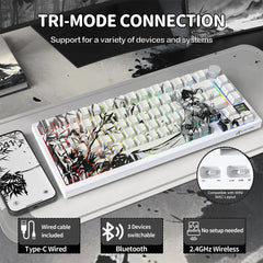 A Photo Of Attack Shark X820 Ultra - 75% Tri-Mode Gasket Wireless Mechanical Gaming Keyboard