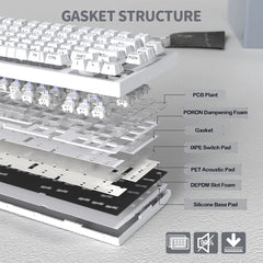 A Photo Of Attack Shark X820 Ultra - 75% Tri-Mode Gasket Wireless Mechanical Gaming Keyboard