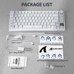 A Photo Of Attack Shark X820 Ultra - 75% Tri-Mode Gasket Wireless Mechanical Gaming Keyboard
