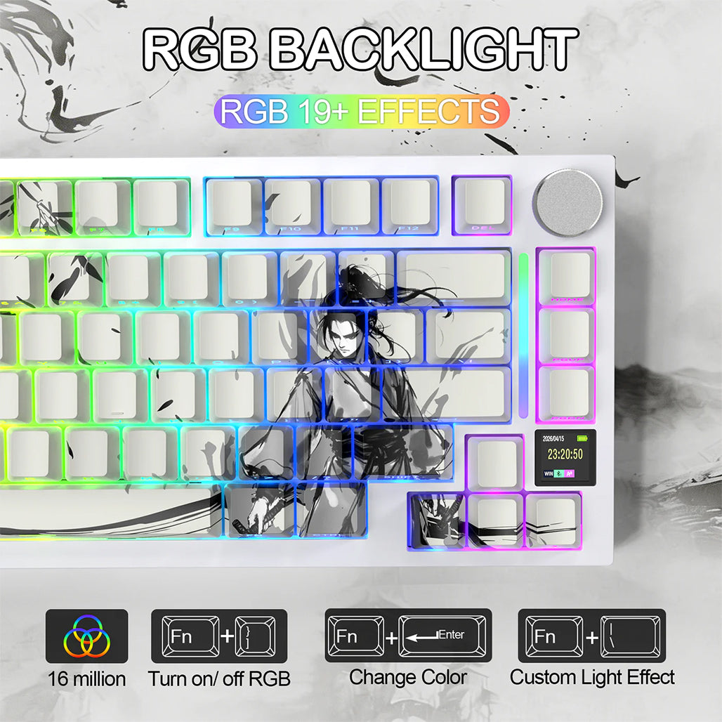 A Photo Of Attack Shark X820 Ultra - 75% Tri-Mode Gasket Wireless Mechanical Gaming Keyboard