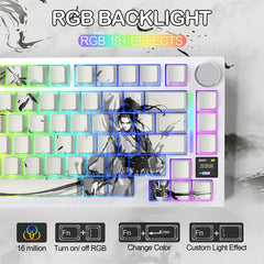 A Photo Of Attack Shark X820 Ultra - 75% Tri-Mode Gasket Wireless Mechanical Gaming Keyboard