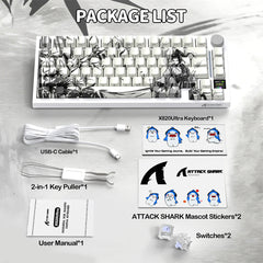 A Photo Of Attack Shark X820 Ultra - 75% Tri-Mode Gasket Wireless Mechanical Gaming Keyboard
