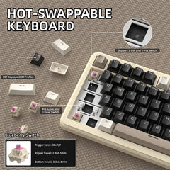 A Photo Of Attack Shark X85 Pro - 75% Wireless Mechanical Gaming Keyboard - Blueberry Switch (Linear)