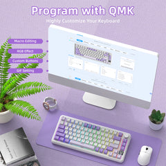 A Photo Of Attack Shark X85 Pro - 75% Wireless Mechanical Gaming Keyboard - Blueberry Switch (Linear)